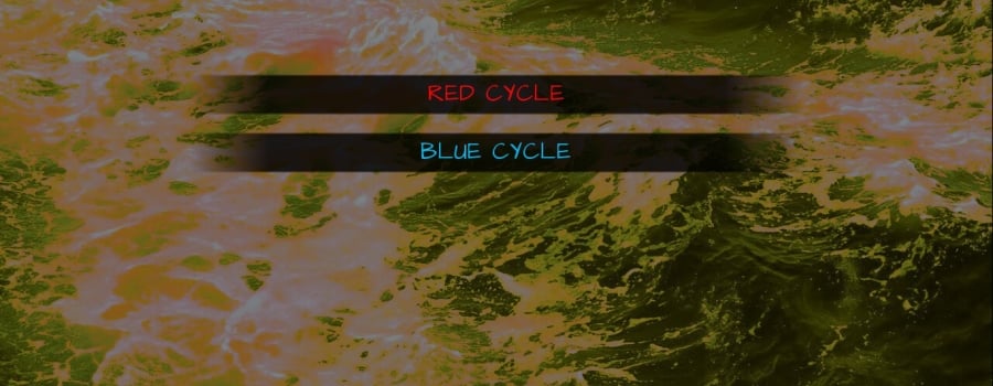 Red and Blue  Cycles of Existence