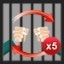 Went to jail 5 times per game