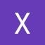 X, deep purple, monospace