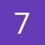 7, deep purple, monospace