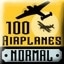over 100 airplanes, mode normal
