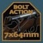 7x64mm Bolt Action Rifle (Wood)