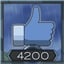 4200 likes