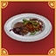 Steak with Barbecue Sauce and Vegetables