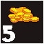 Collect 5 pile of coins