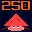 250 space mushrooms easily squashed by my skills!  Rawr baby!