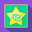 Get 42 stars (square grid)