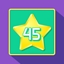 Get 45 stars (square grid)