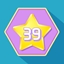 Get 39 stars (hexagon grid)