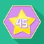 Get 45 stars (hexagon grid)