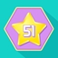 Get 51 stars (hexagon grid)