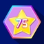 Get 75 stars (hexagon grid)