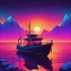 Synthwave Boat 7