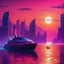 Synthwave Boat 35